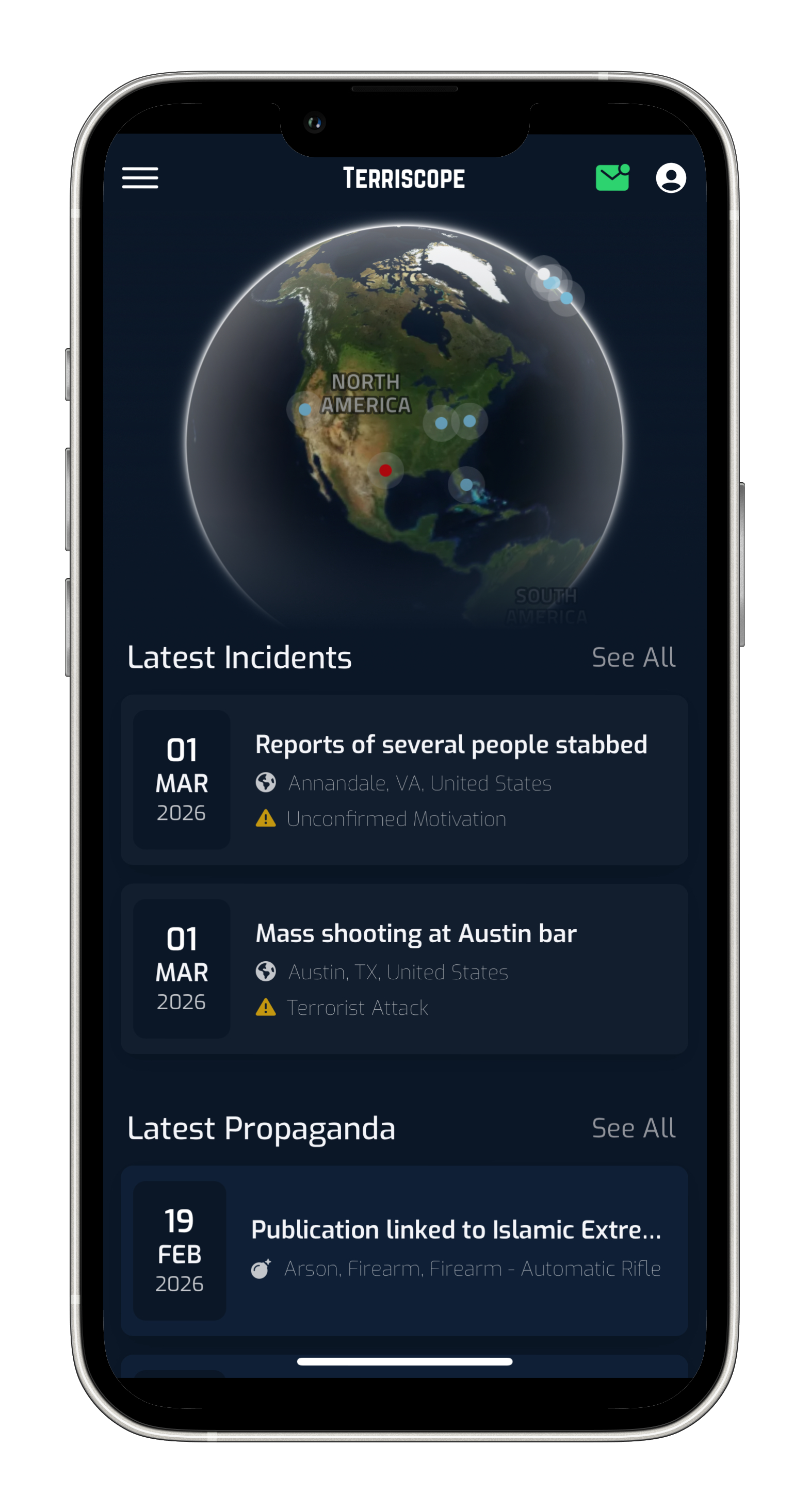 Terriscope on mobile